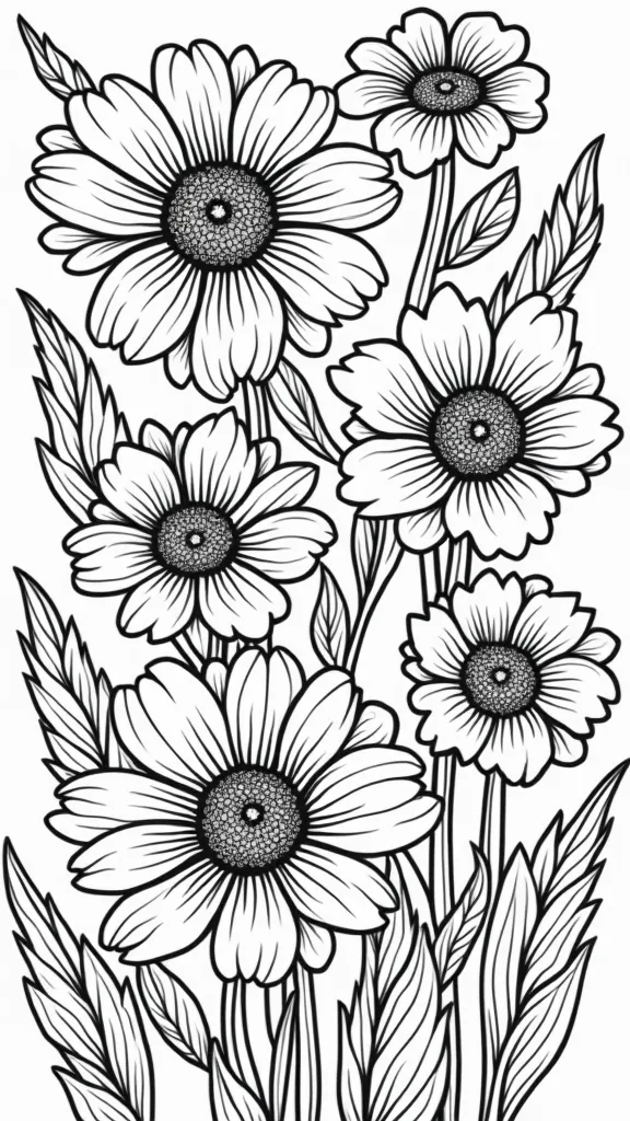 coloriages pour les fleurs